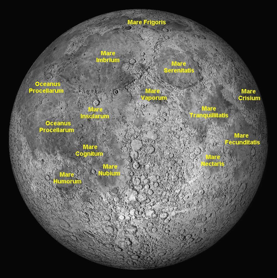 moon craters map
